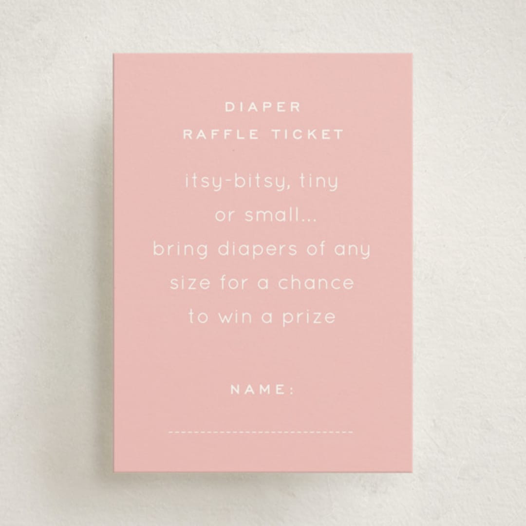 "itsy" - Baby Shower Mini Insert Cards in Sweet Pink by Sara Hicks Malone - Front