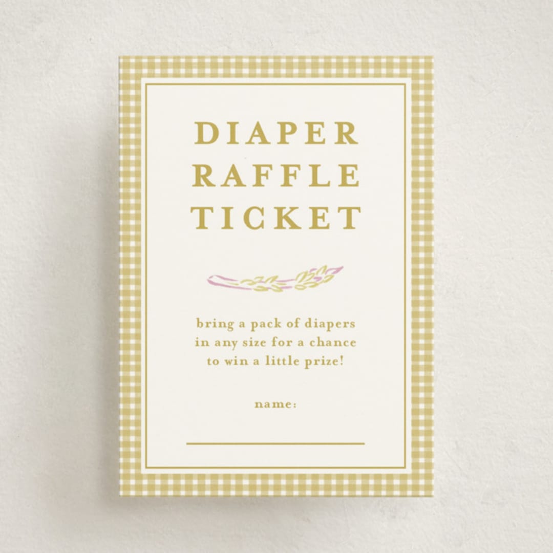 "Veggie Patch" - Baby Shower Mini Insert Cards in Olive by Natalie Rae - Front