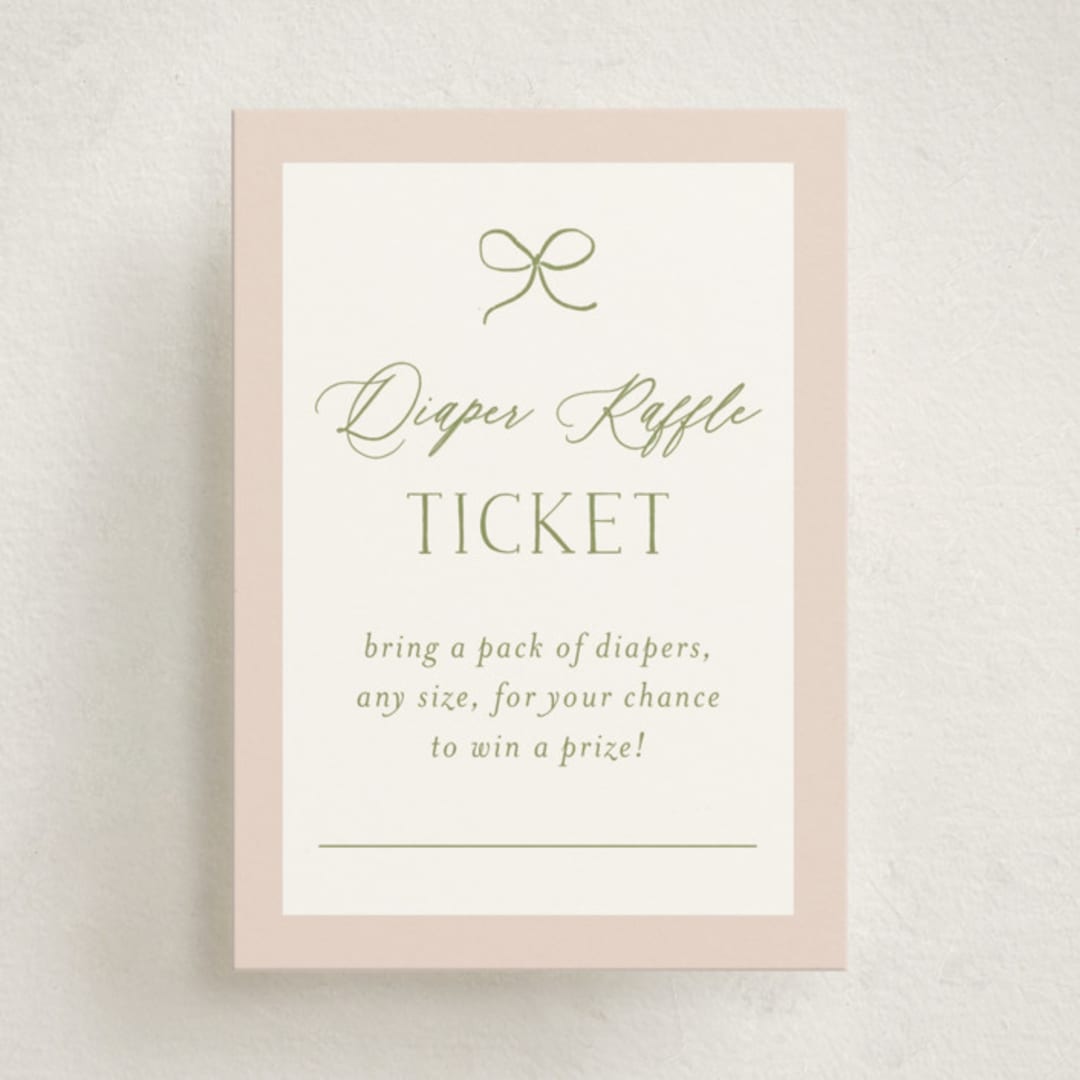 "Sweet Child" - Baby Shower Mini Insert Cards in Blush by Paper Raven Co. - Front