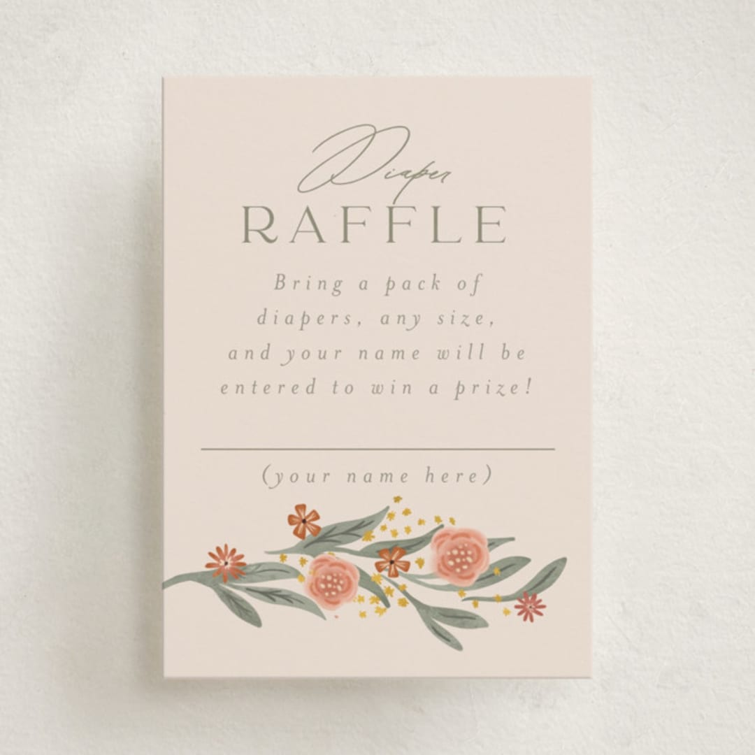 "Elephant Garden" - Baby Shower Mini Insert Cards in Snapdragon by Joanna Griffin - Front