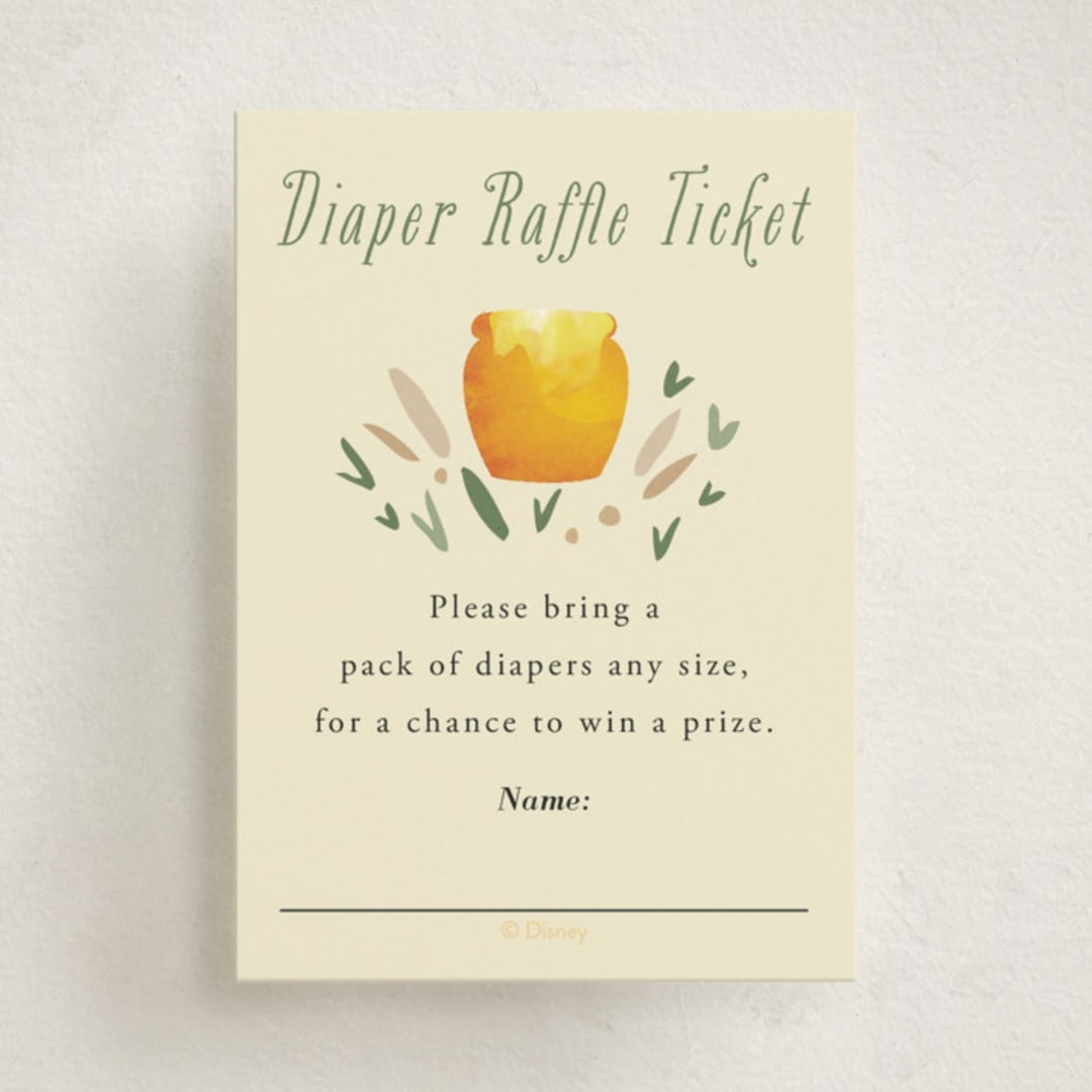 "Disney's Winnie The Pooh Garden" - Baby Shower Mini Insert Cards in Honey by Oma N. Ramkhelawan - Front