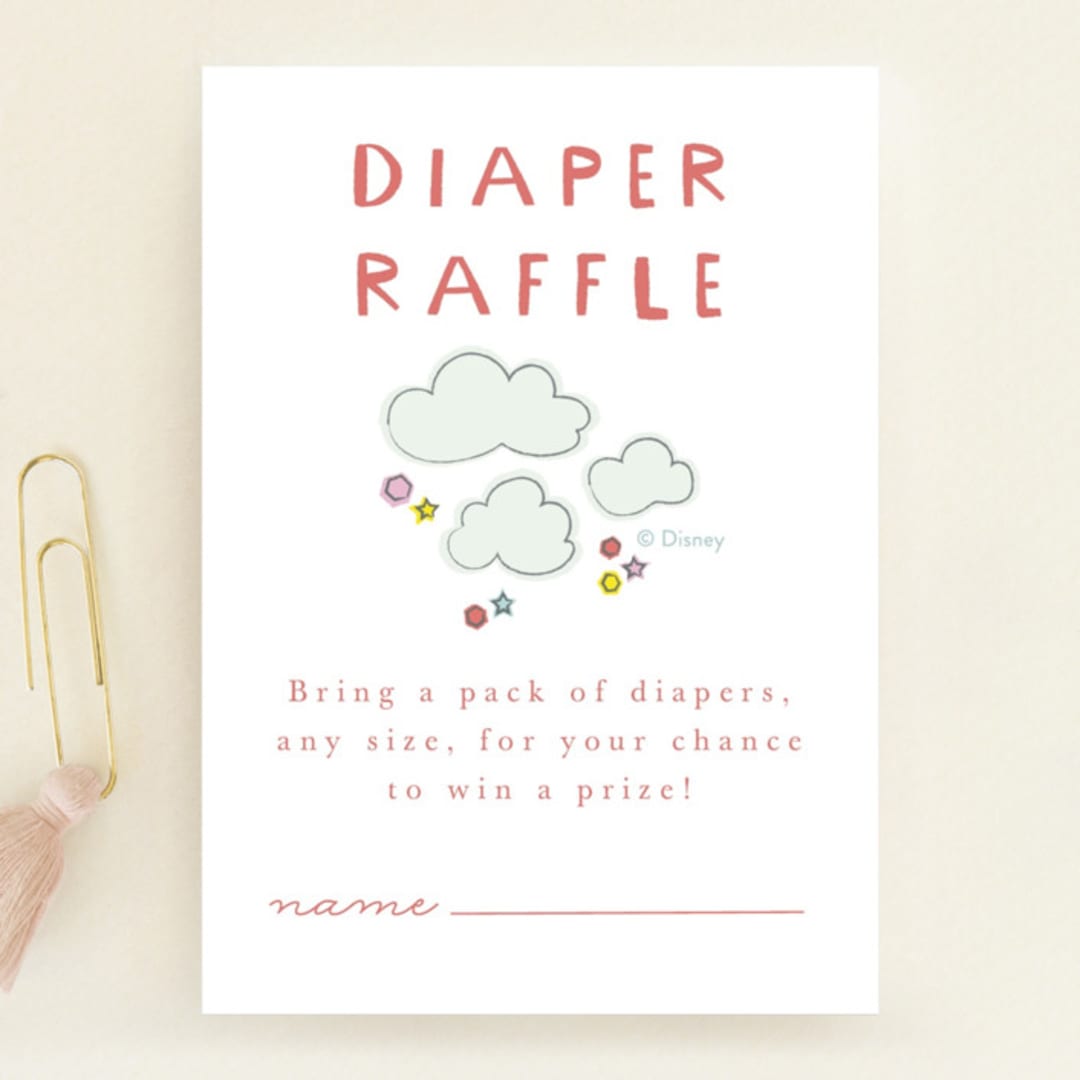 "Disney's Baby Dumbo" - Baby Shower Mini Insert Cards in Baby Blue by Kanika Mathur - Front