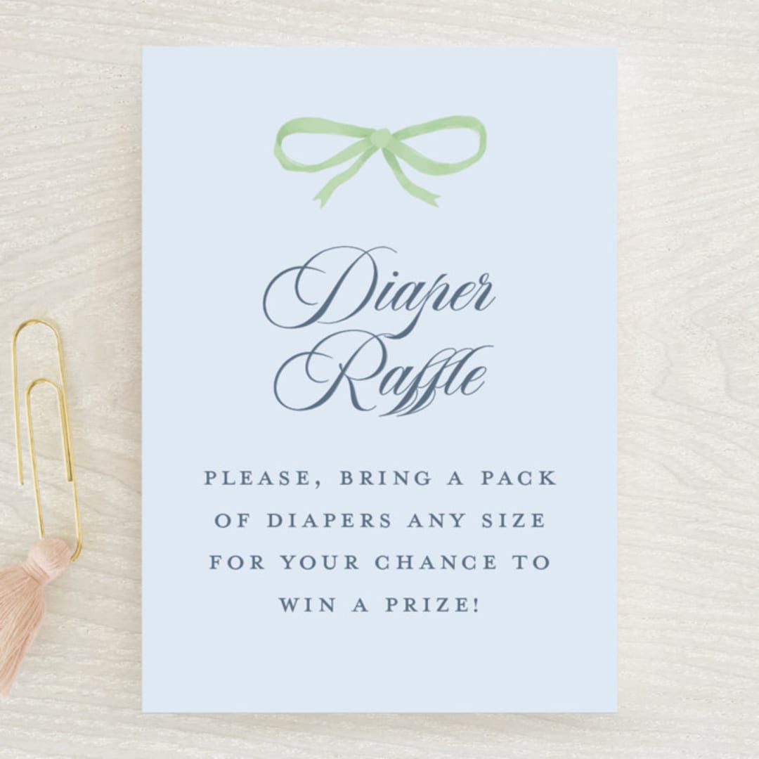 "Celina" - Baby Shower Mini Insert Cards in Mint by Pati Cascino - Front