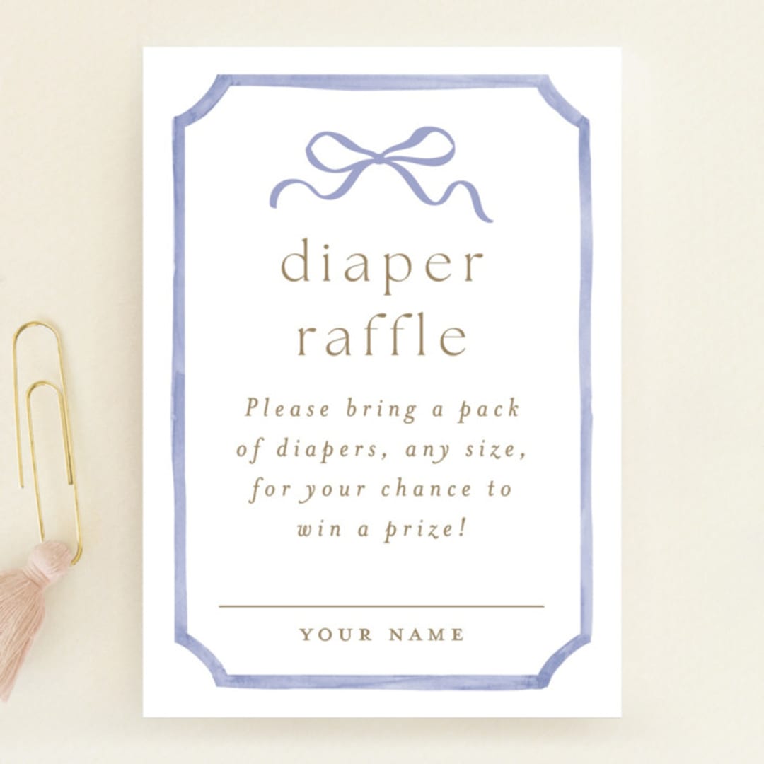 "Floral Crested" - Baby Shower Mini Insert Cards in Icing by Everett Paper Goods - Front