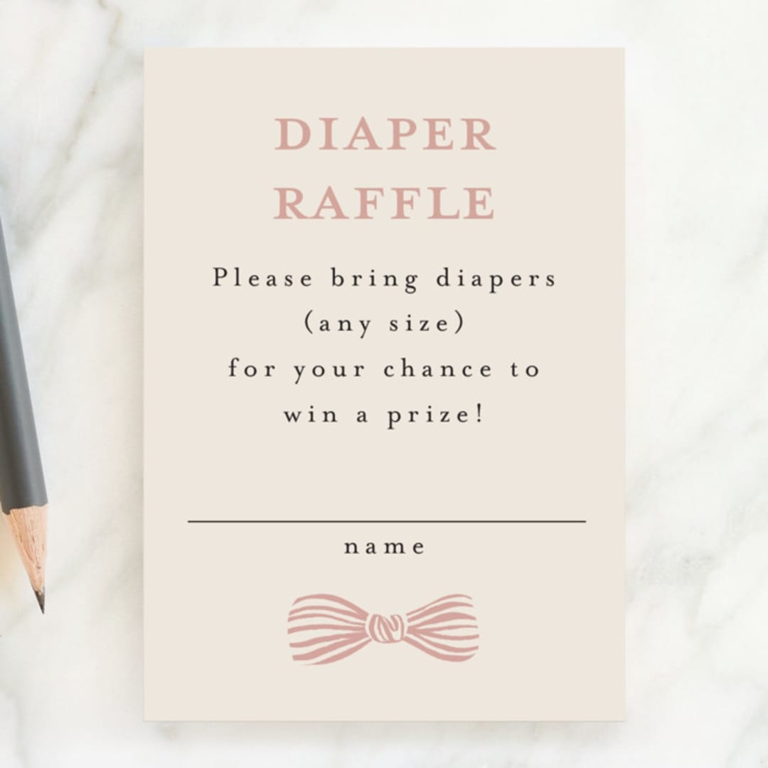 "Neddy" - Baby Shower Mini Insert Cards in Petal by Carrie ONeal - Front