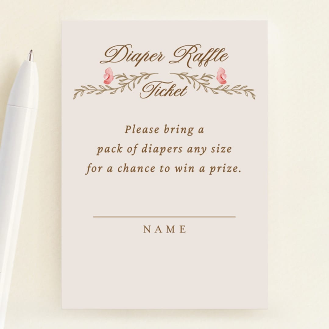 "Victorian" - Baby Shower Mini Insert Cards in Versailles by Claudia Orengo - Front