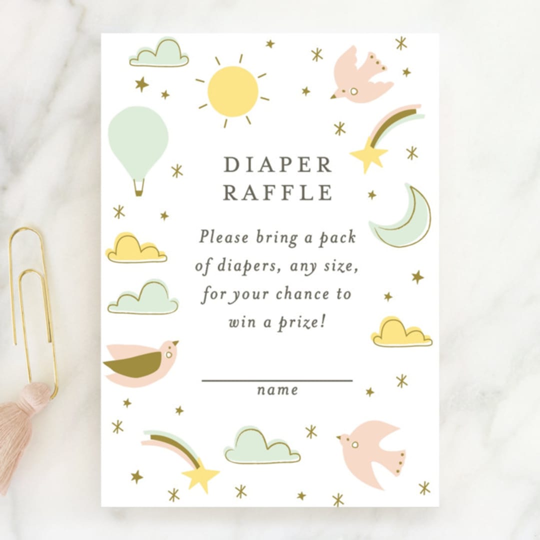 "magical adventure" - Baby Shower Mini Insert Cards in Mint by Angela Thompson - Front