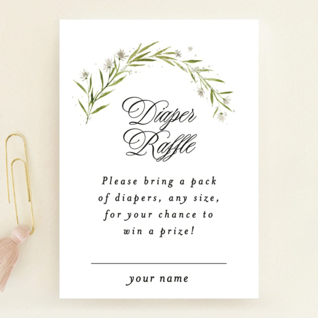 "Aveline" - Baby Shower Mini Insert Cards in Diamond by Kate Ahn - Front