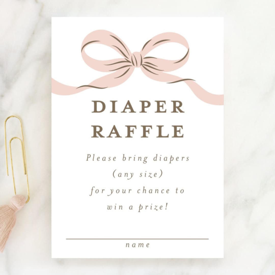 "Sweetheart" - Baby Shower Mini Insert Cards in Blush by Paper Raven Co. - Front