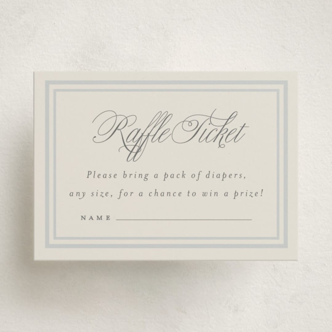 "On Board" - Baby Shower Mini Insert Cards in Fog by Stephanie Hawkes - Front