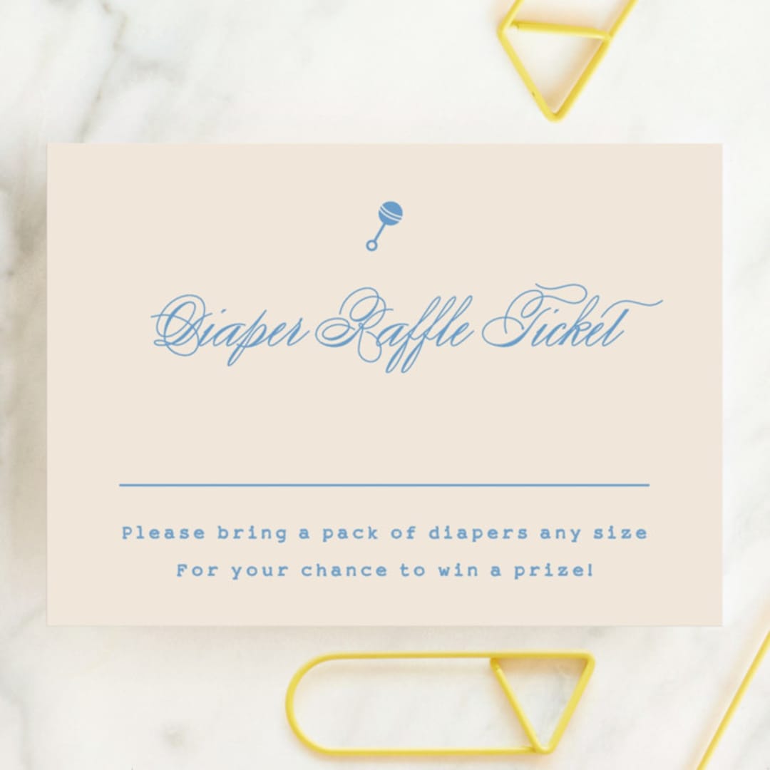 "Classic Start" - Baby Shower Mini Insert Cards in Powder Blue by Carolyn MacLaren - Front