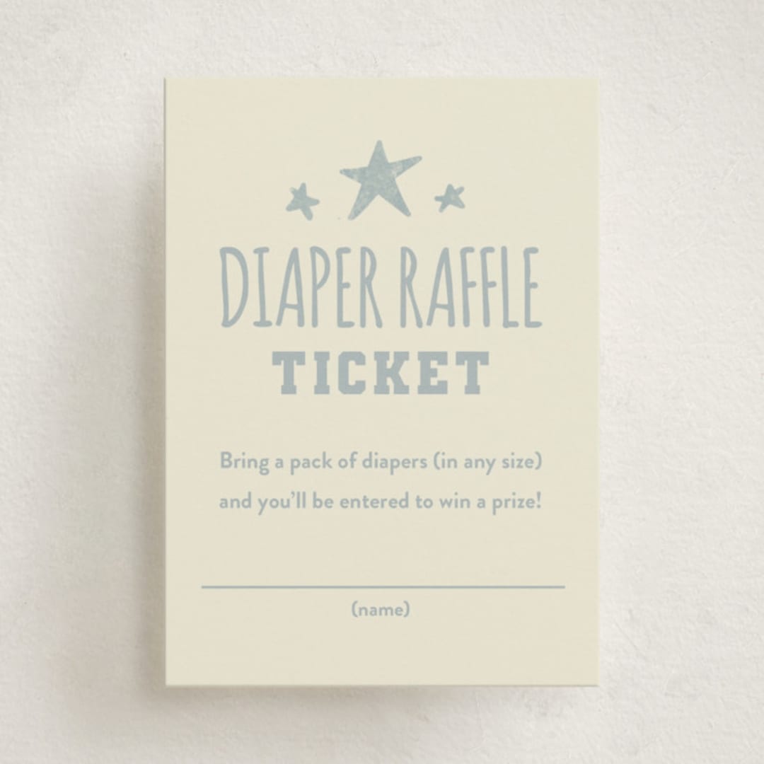 "Baseball Baby Shower" - Baby Shower Mini Insert Cards in Sky by Rebekah Canavan - Front