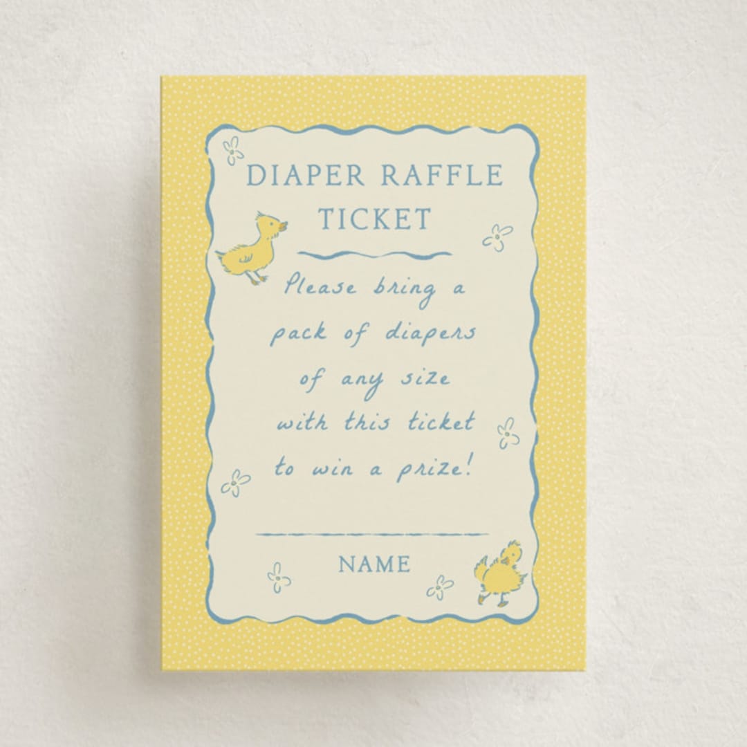 "Sweet Peeps" - Baby Shower Mini Insert Cards in Robin’s Egg by Sarah Rosenthal - Front
