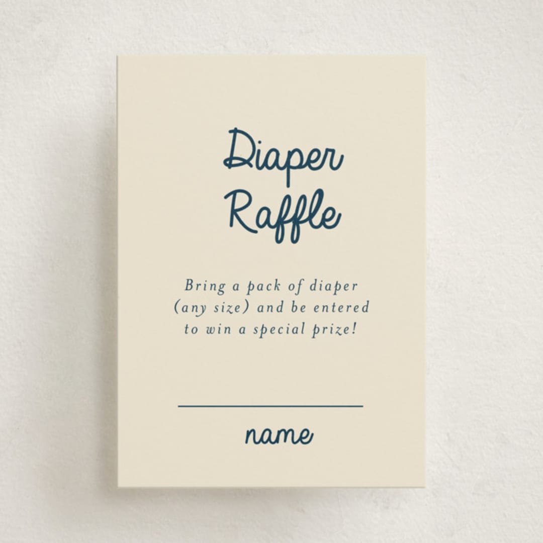 "Apres Bebe" - Baby Shower Mini Insert Cards in Cream by Ellen Schlegelmilch - Front