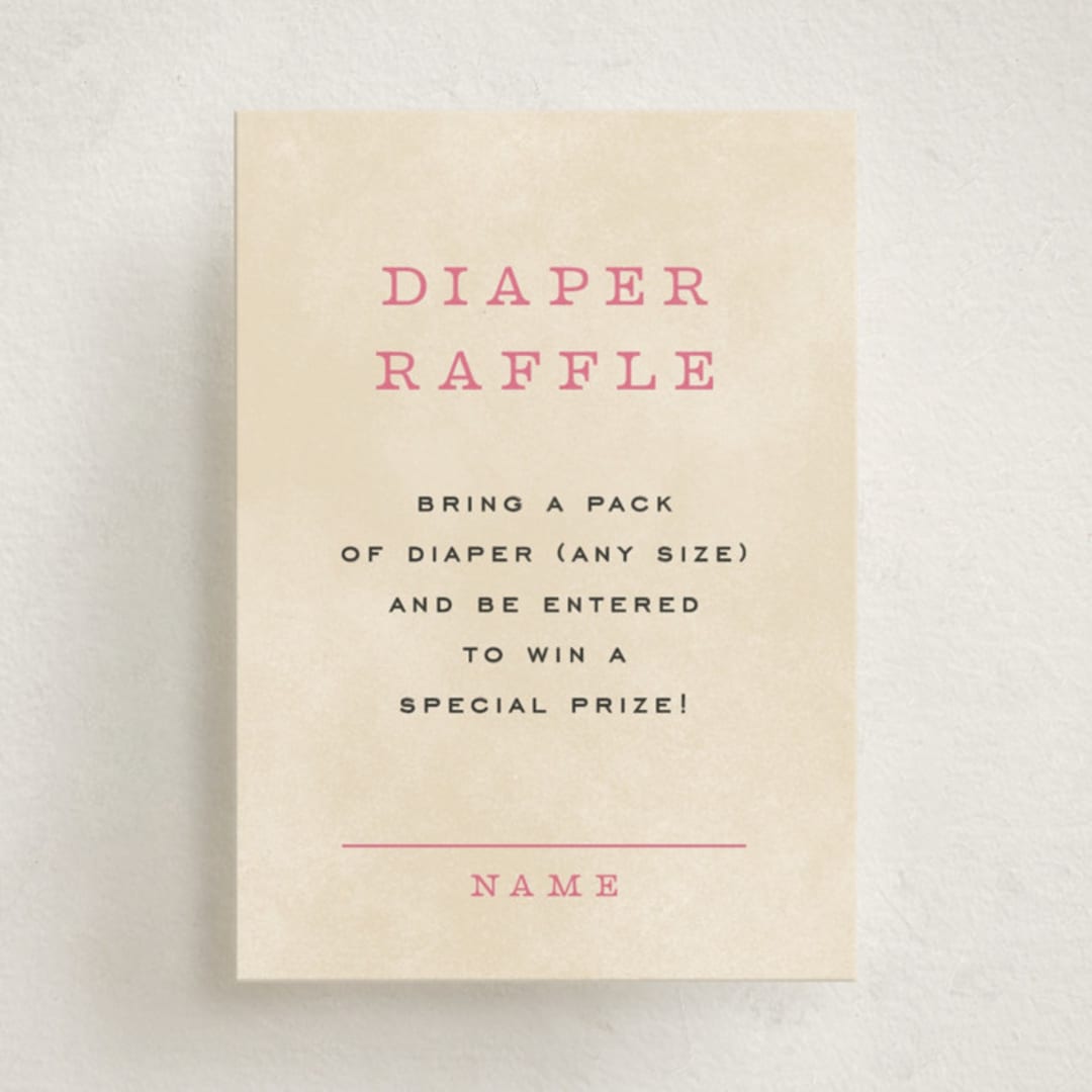 "Holiday Greetings" - Baby Shower Mini Insert Cards in Cotton Candy by Pixel and Hank - Front