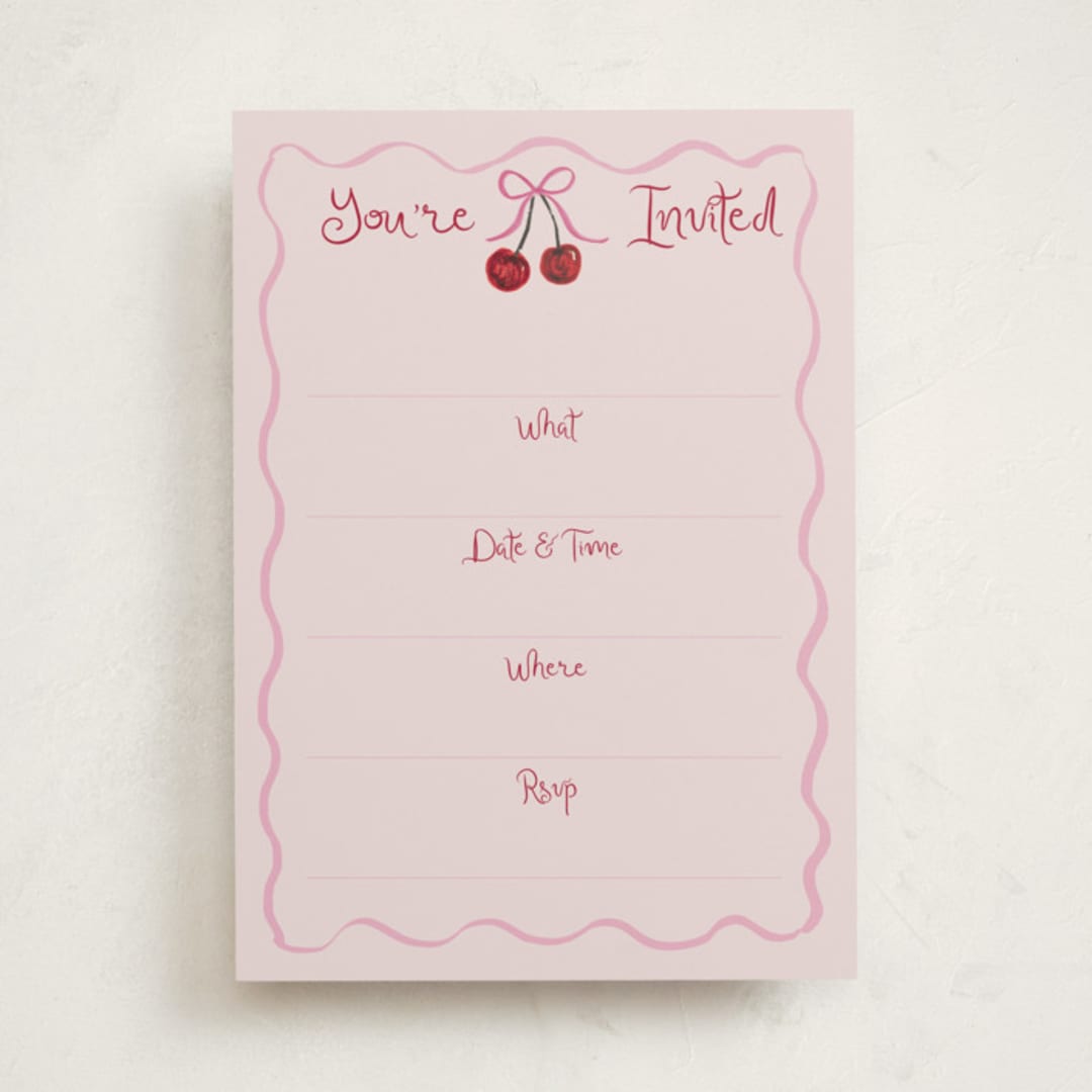 "vintage wedding cake" - Fill-in Invitations in Blush by Cass Loh - Front
