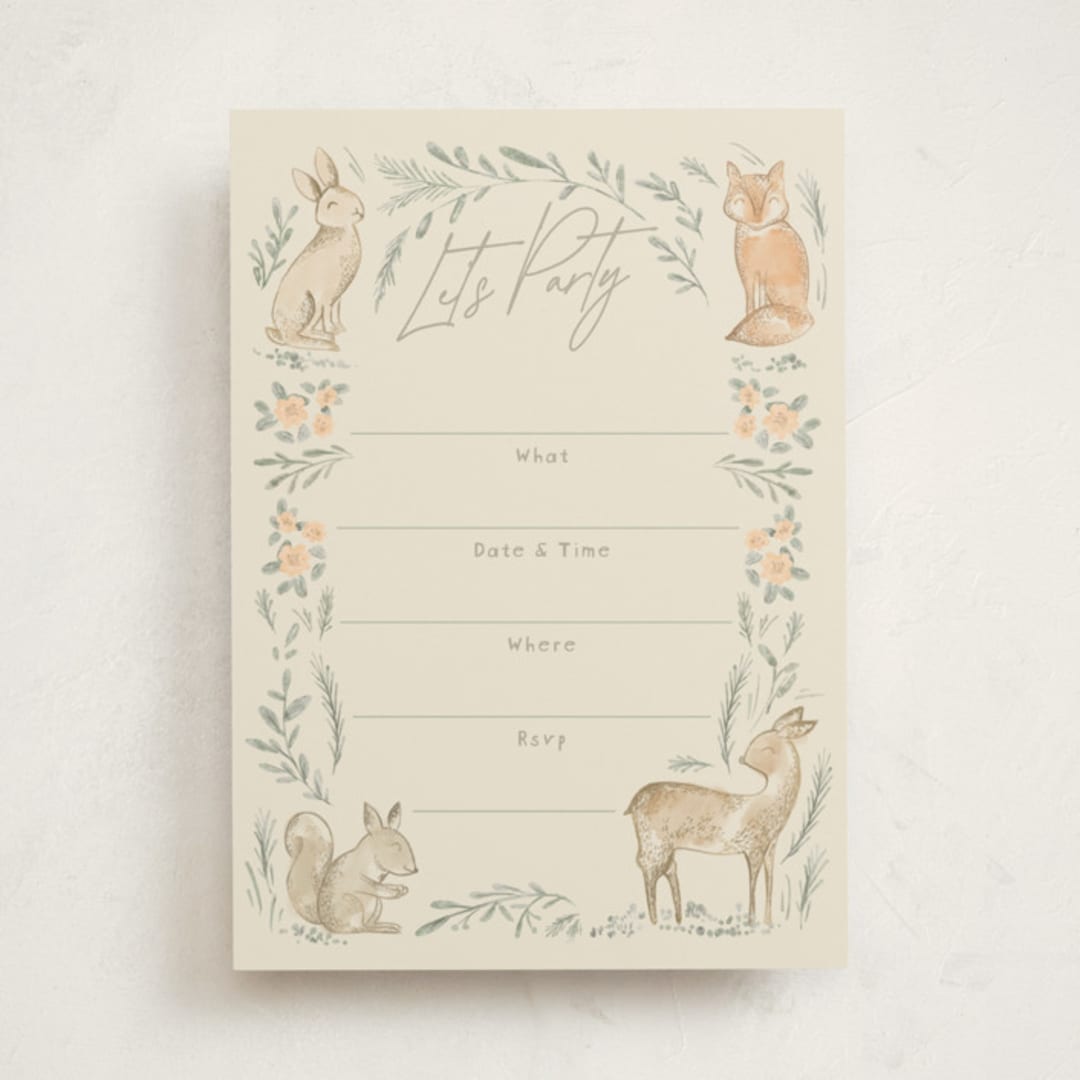 "Vintage woodland" - Fill-in Invitations in Ginger by Creo Study - Front
