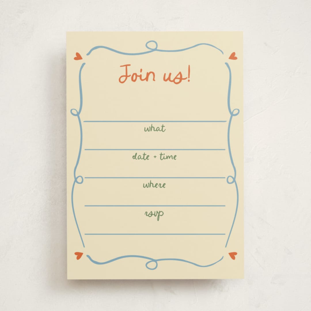 "Cin cin" - Fill-in Invitations in Verona by Stephanie Heinrich Godbout - Front