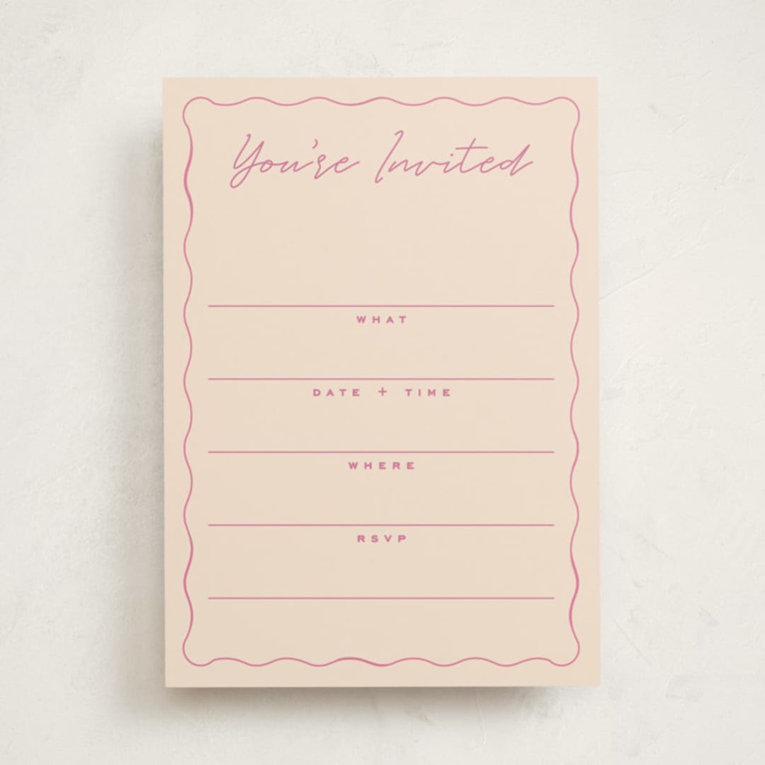 "candlesticks" - Fill-in Invitations in Bubblegum by Ellen Schlegelmilch - Front