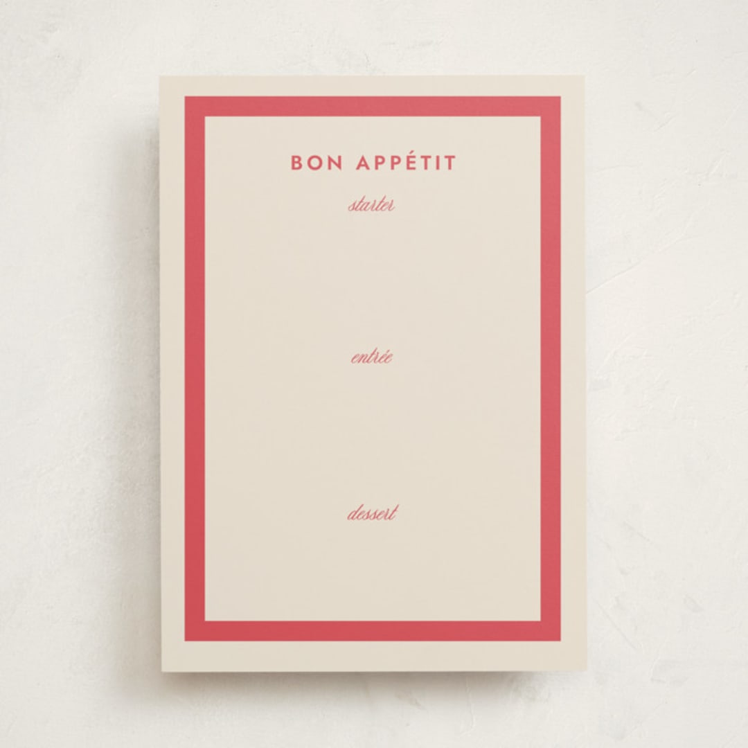 "Montauk" - Fill-in Menus in Berry by Megan Davis - Front