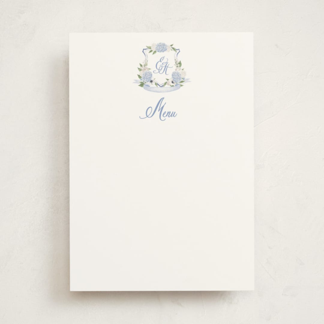 "SweetHearts" - Fill-in Menus in Periwinkle by Design Lotus - Front