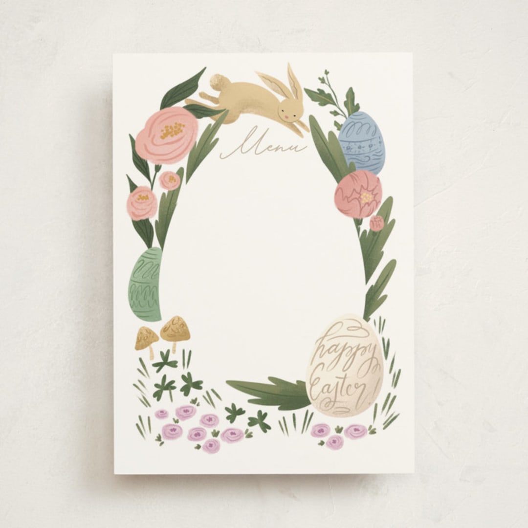 "Garden Eggs" - Fill-in Menus in Garden by Grae - Front
