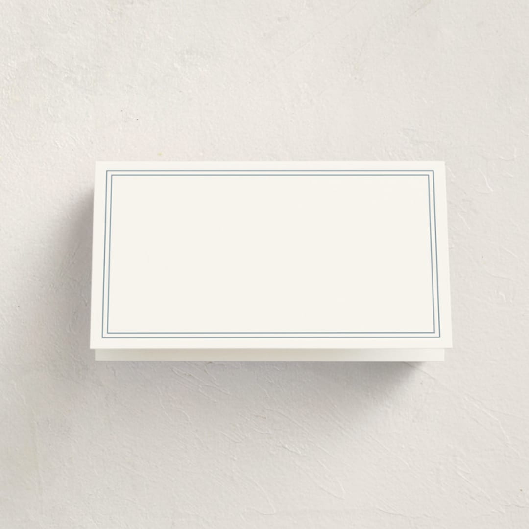 "Empire" - Fill-in Place Cards in Dusty Blue by Jennifer Postorino - Blank Front