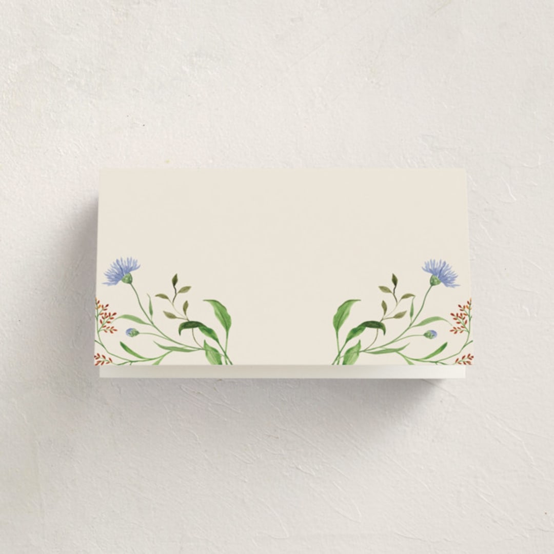 "Wild meadow" - Fill-in Place Cards in Elder Flower by Sarah Knight - Blank Front