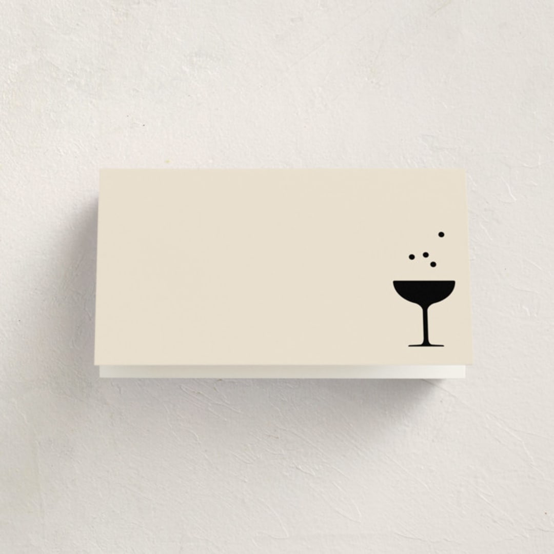"A Little Shindig" - Fill-in Place Cards in Champagne by mo kelley - Blank Front
