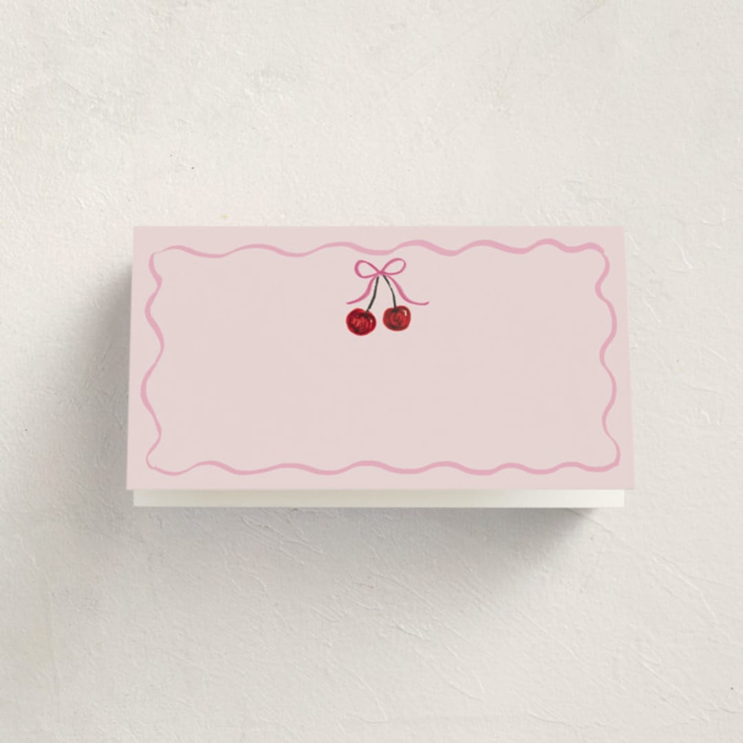 "vintage wedding cake" - Fill-in Place Cards in Blush by Cass Loh - Blank Front