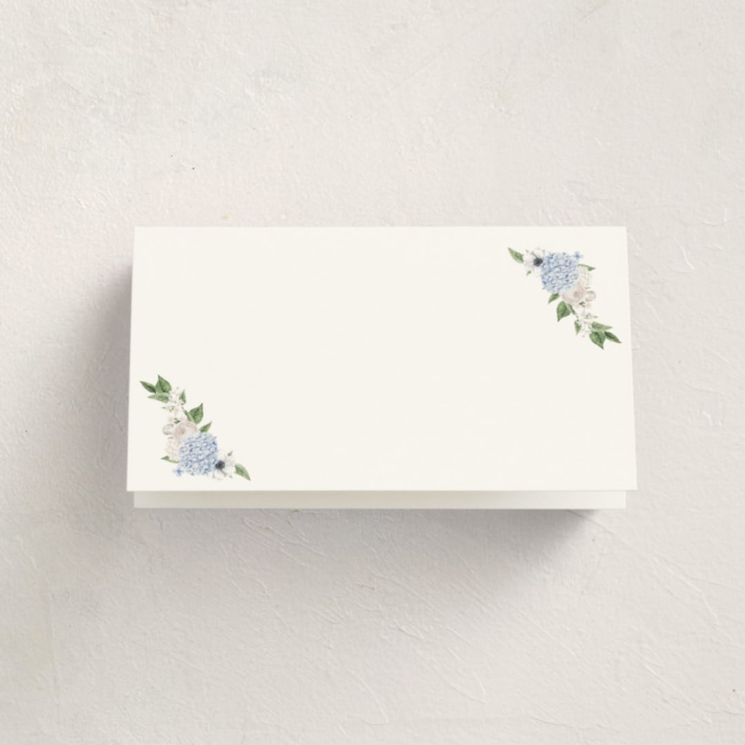 "SweetHearts" - Fill-in Place Cards in Periwinkle by Design Lotus - Blank Front