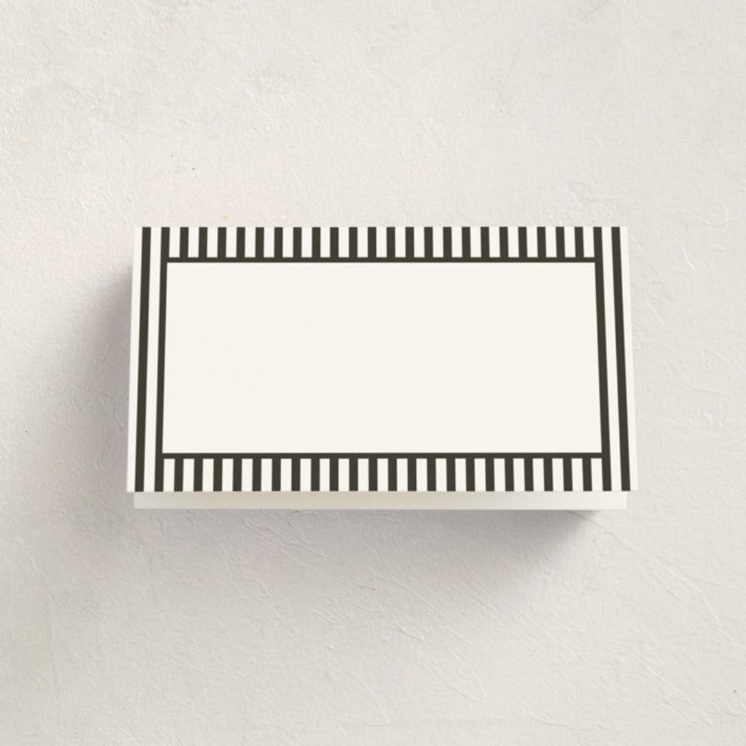 "Vintage Hotel" - Fill-in Place Cards in Raven by Morgan Kendall - Blank Front