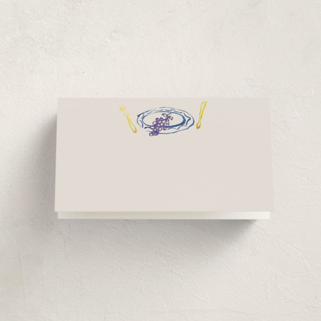 "tablescape drawing" - Fill-in Place Cards in Hydrangea by Cass Loh - Blank Front