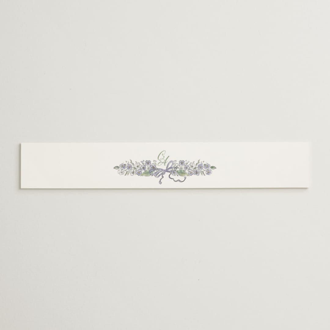 "Forget Me Nots" - Belly Bands in Violet by Jenna Holcomb - Assembled with Invitation