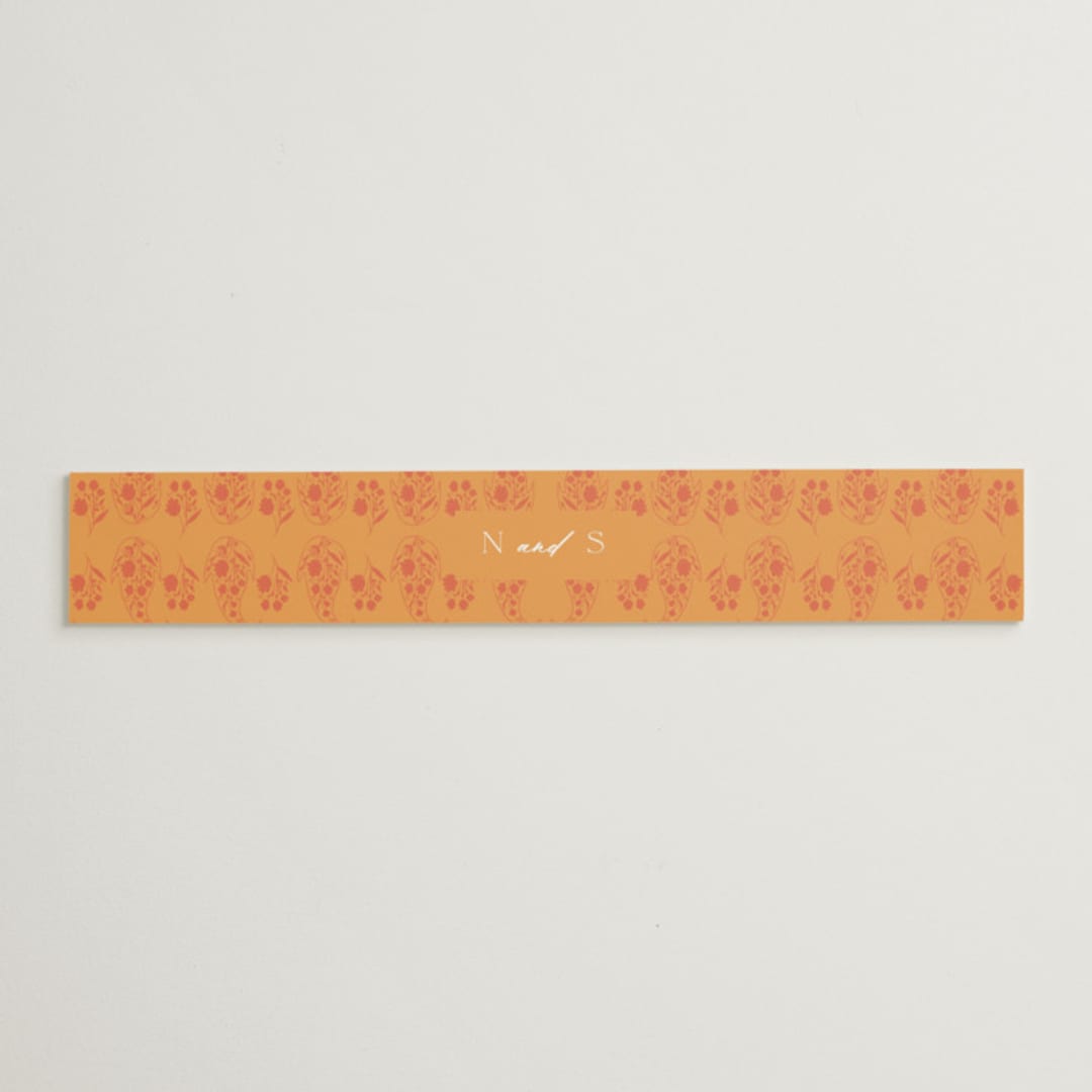 "Heritage Paisley" - Belly Bands in Tangerine by Kanika Mathur - Assembled with Invitation