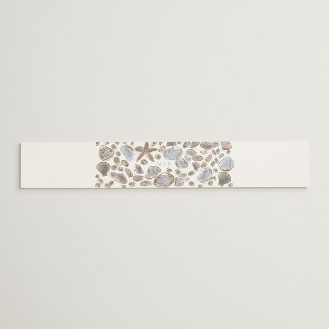 "Rocky Seaside Frame" - Belly Bands in Ocean by Shiny Penny Studio - Assembled with Invitation