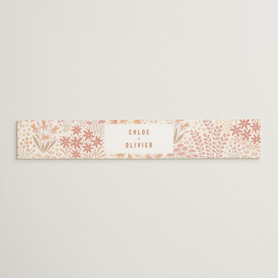 "Floral Border" - Belly Bands in Peach by Pippa Shaw - Assembled with Invitation