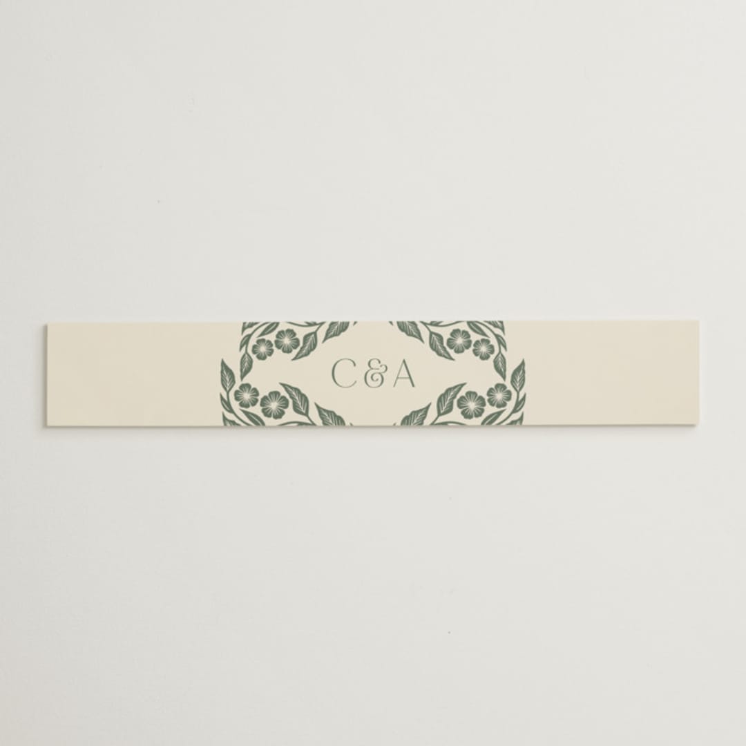 "Floral Diamond" - Belly Bands in Eucalyptus by Katharine Watson - Assembled with Invitation