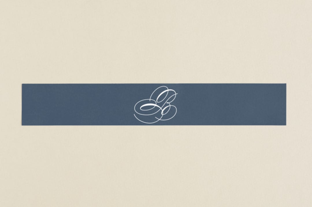"Fresh Monogram" - Belly Bands in Latte by Lauren Chism - Assembled with Invitation