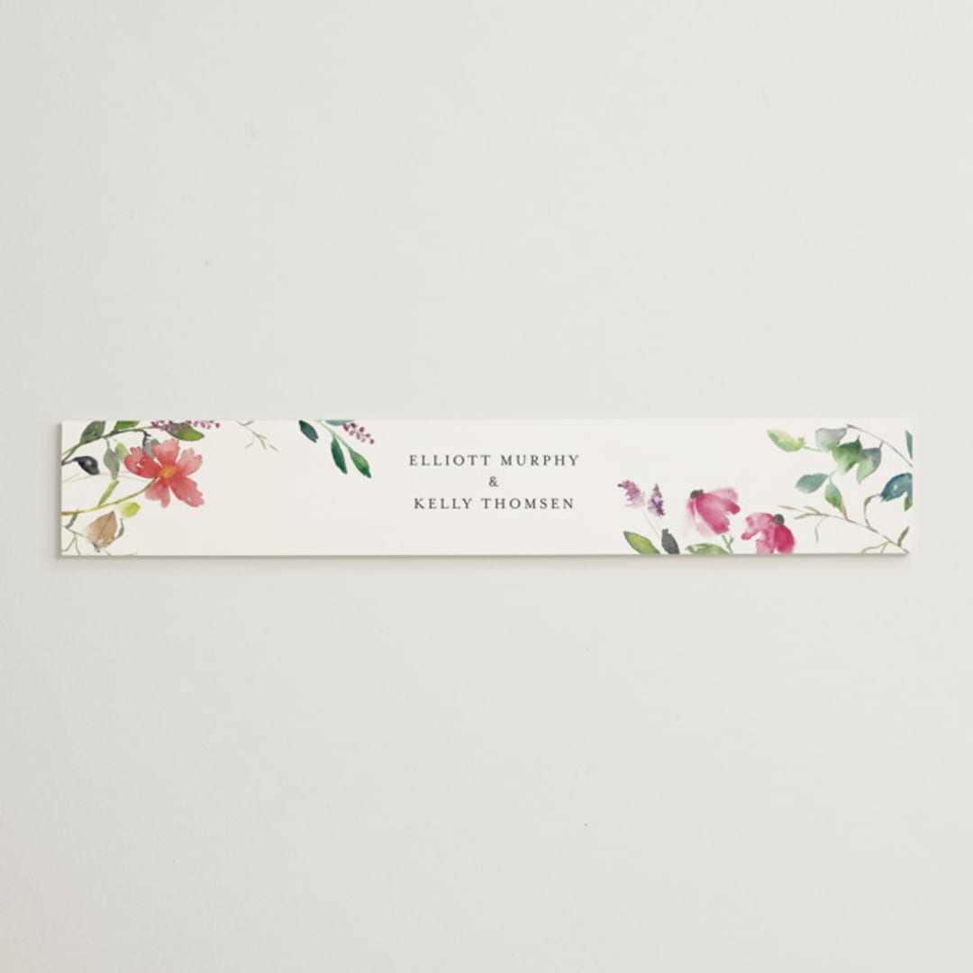 "Spring Wildflowers" - Belly Bands in Floral by Mere Paper - Assembled with Invitation