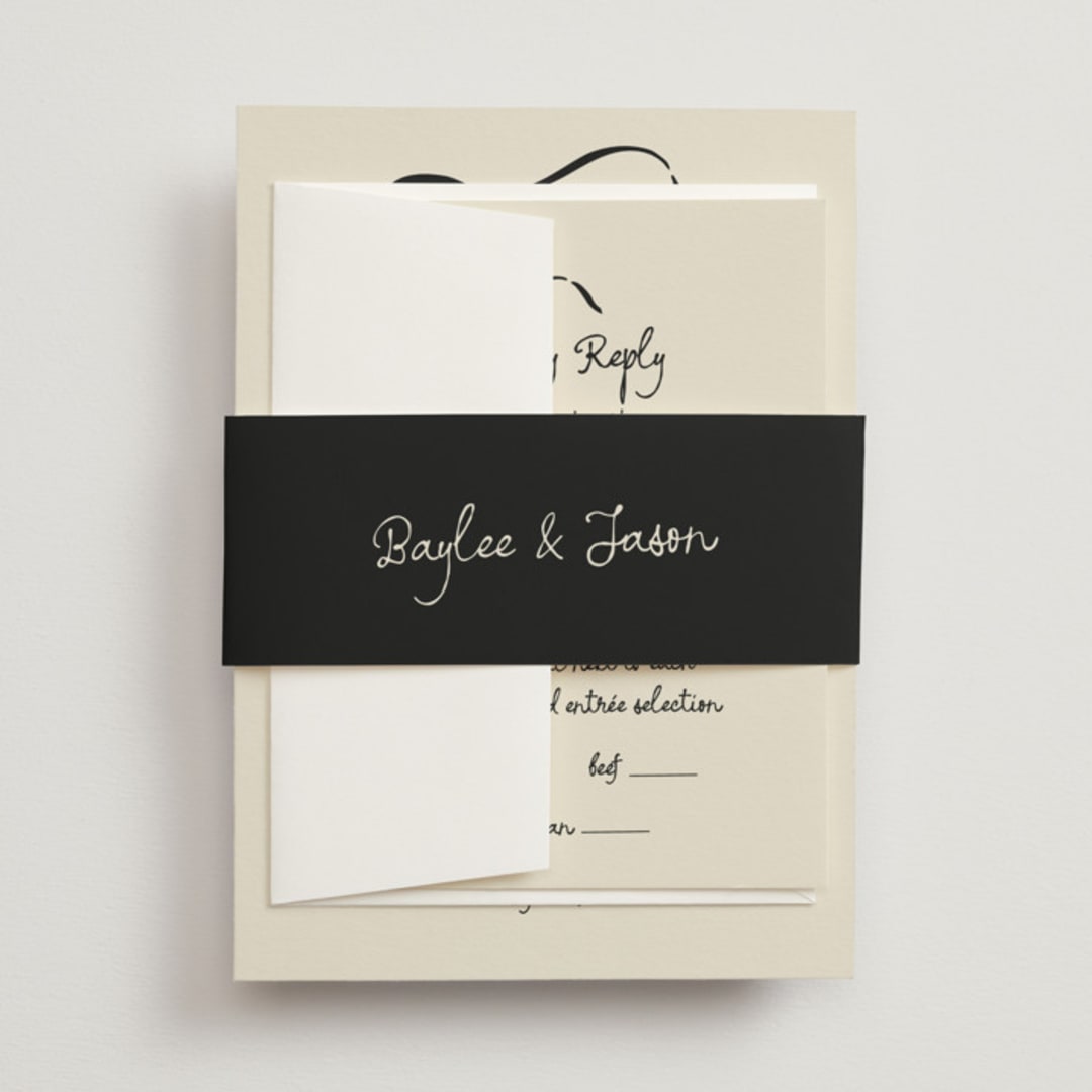 "Inkwoven" - Belly Bands in Tuxedo by Jelena Vuletic - Front