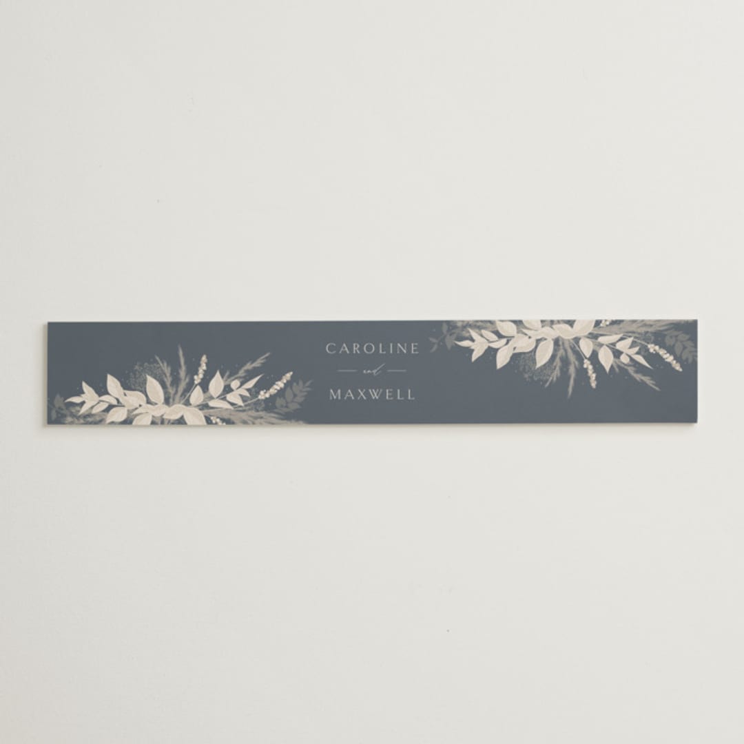 "Winter White Botanicals" - Belly Bands in Slate by Erin Deegan - Assembled with Invitation
