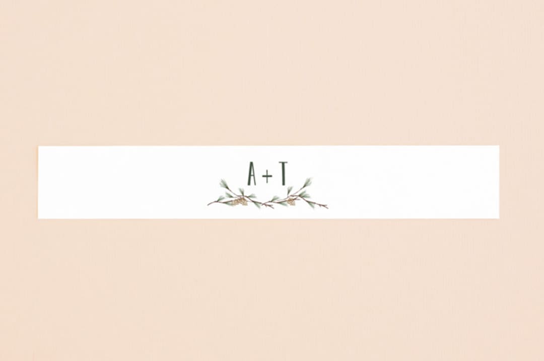 "Rustic Wedding" - Belly Bands in Pine by Susan Brown - Assembled with Invitation