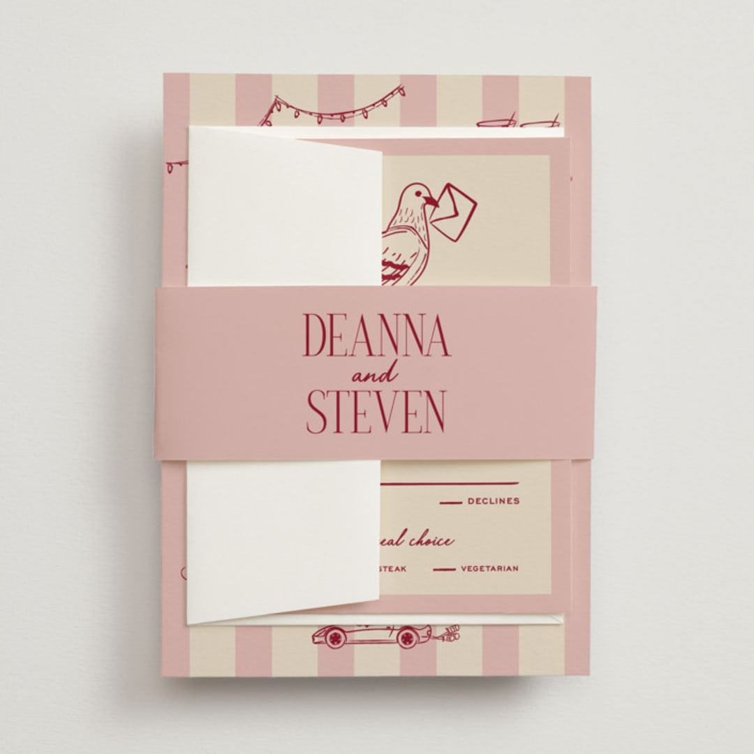 "Thompson" - Belly Bands in Rose by Jennifer Lew - Front