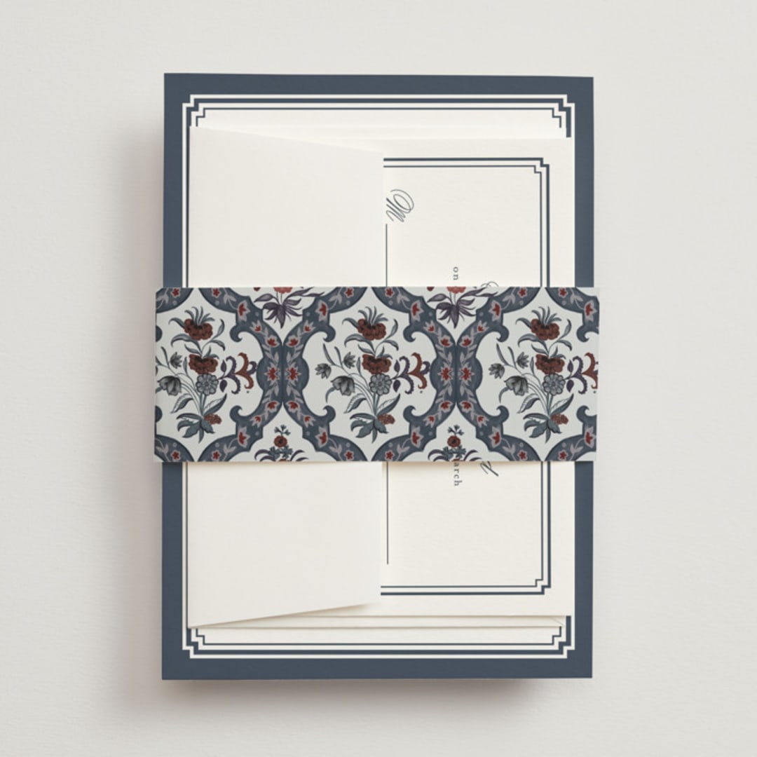 "Ariah" - Belly Bands in French Blue by Jennifer Postorino - Front