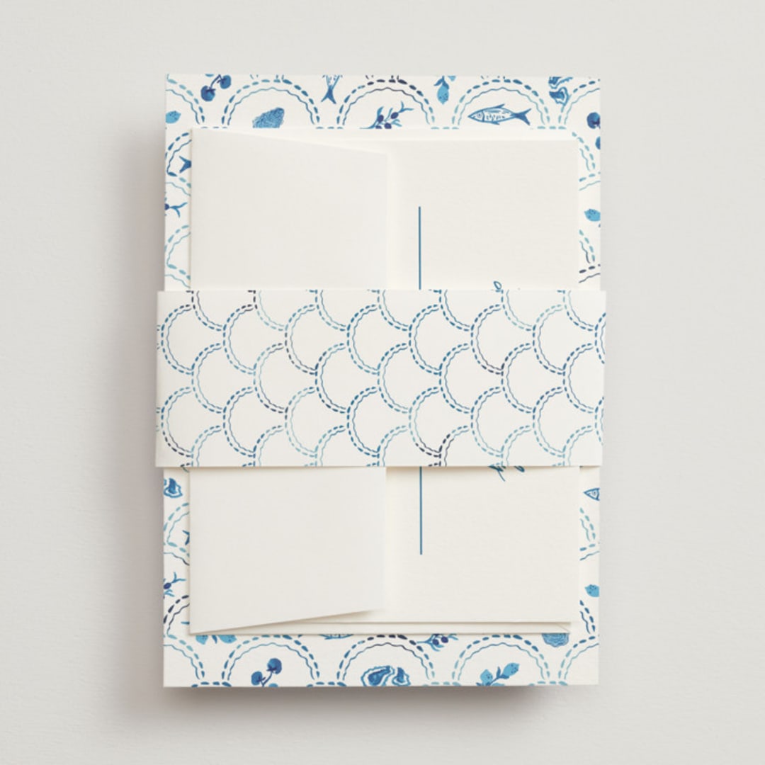 "Positano" - Belly Bands in Cerulean by Tamara Hilje - Front