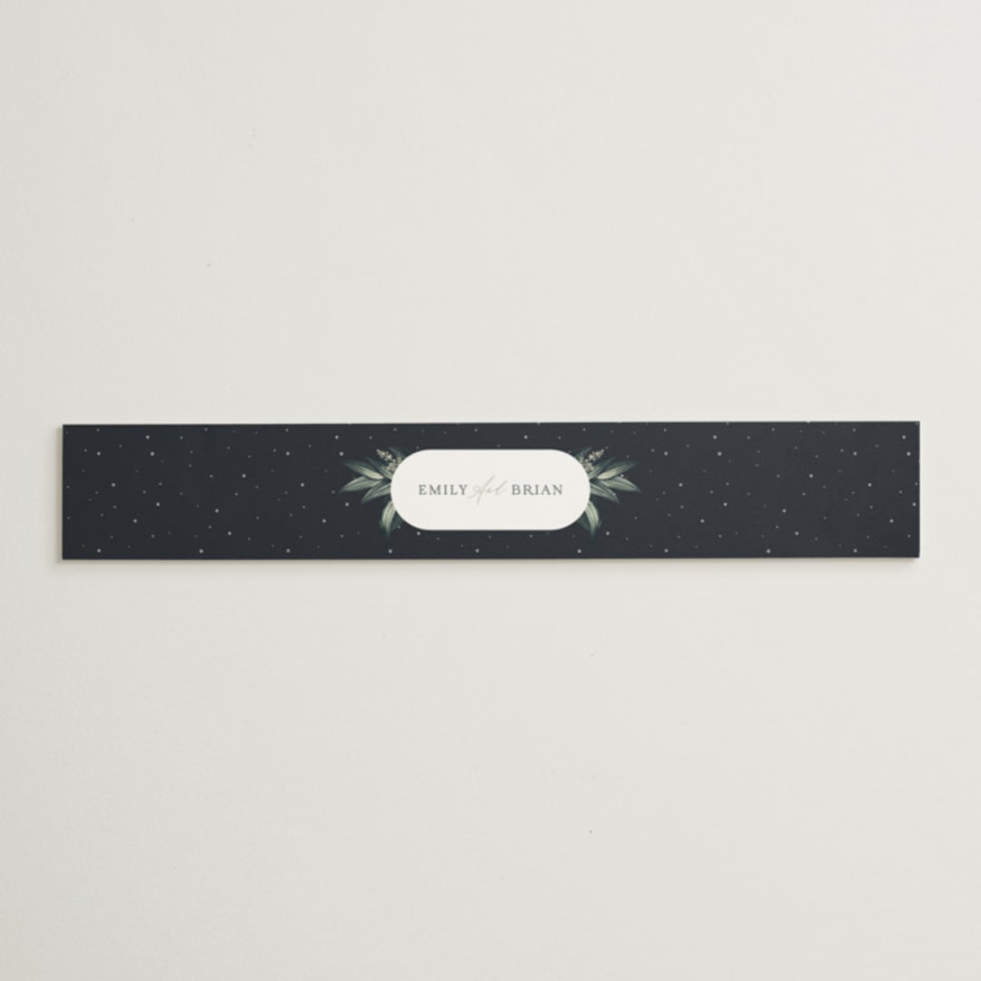 "Vintage Botanicals" - Belly Bands in Sage by GeekInk Design - Assembled with Invitation