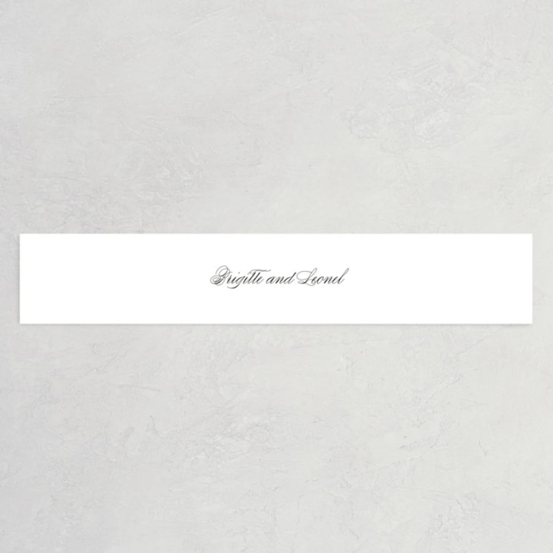 "One and Only" - Belly Bands in Classic Bride by Design Lotus - Assembled with Invitation