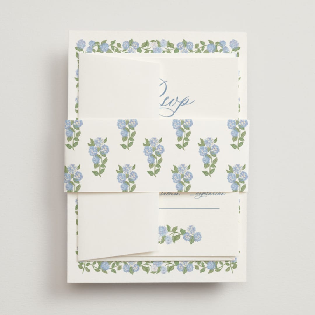 "Pillowy border" - Belly Bands in Ocean by Creo Study - Front