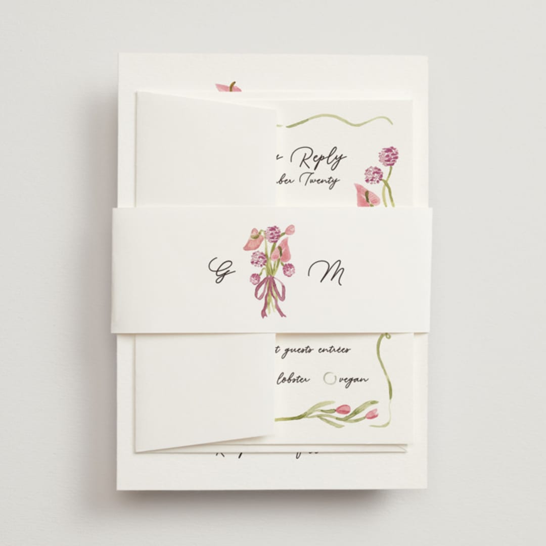 "Barolo" - Belly Bands in Deep Blush by Pati Cascino - Front